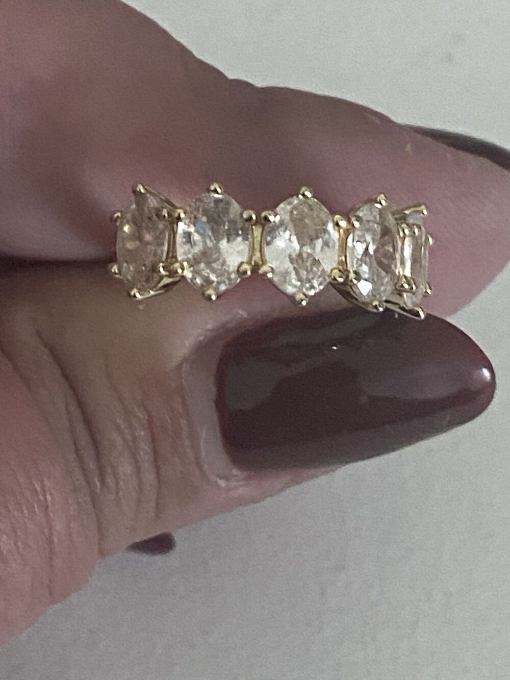 Kendra Scott Cailin Gold Crystal April Band Ring Size 4